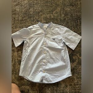 Hannah Kate Boys Light Blue Linen Button down